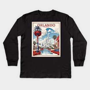 Orlando Florida United States of America Tourism Vintage Poster Kids Long Sleeve T-Shirt